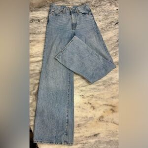 Levi's Light Blue Ribcage Wide Leg Jeans